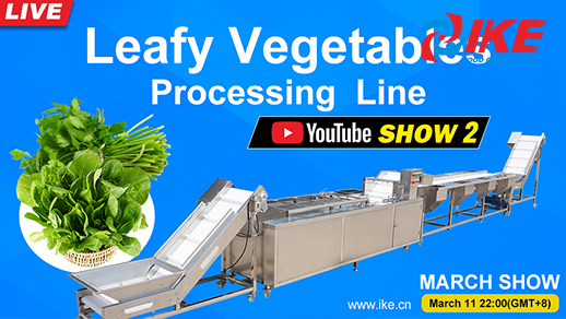 Livestream-Ike Marzo Show 2 Línea de procesamiento de verduras de hoja