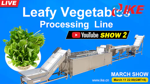 Livestream-Ike Marzo Show 2 Línea de procesamiento de verduras de hoja